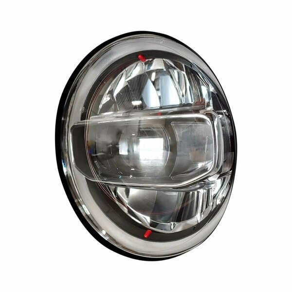 Kento Gear HLCJL017 in. Round Chrome Projector LED Headlights for 2020 Jeep Gladiator KE3578013